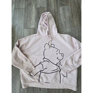 Disney Primark Cares Winnie The Pooh Women's Hoodie Sweatshirt Pink XLarge GUC